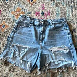 Distressed Denim Shorts